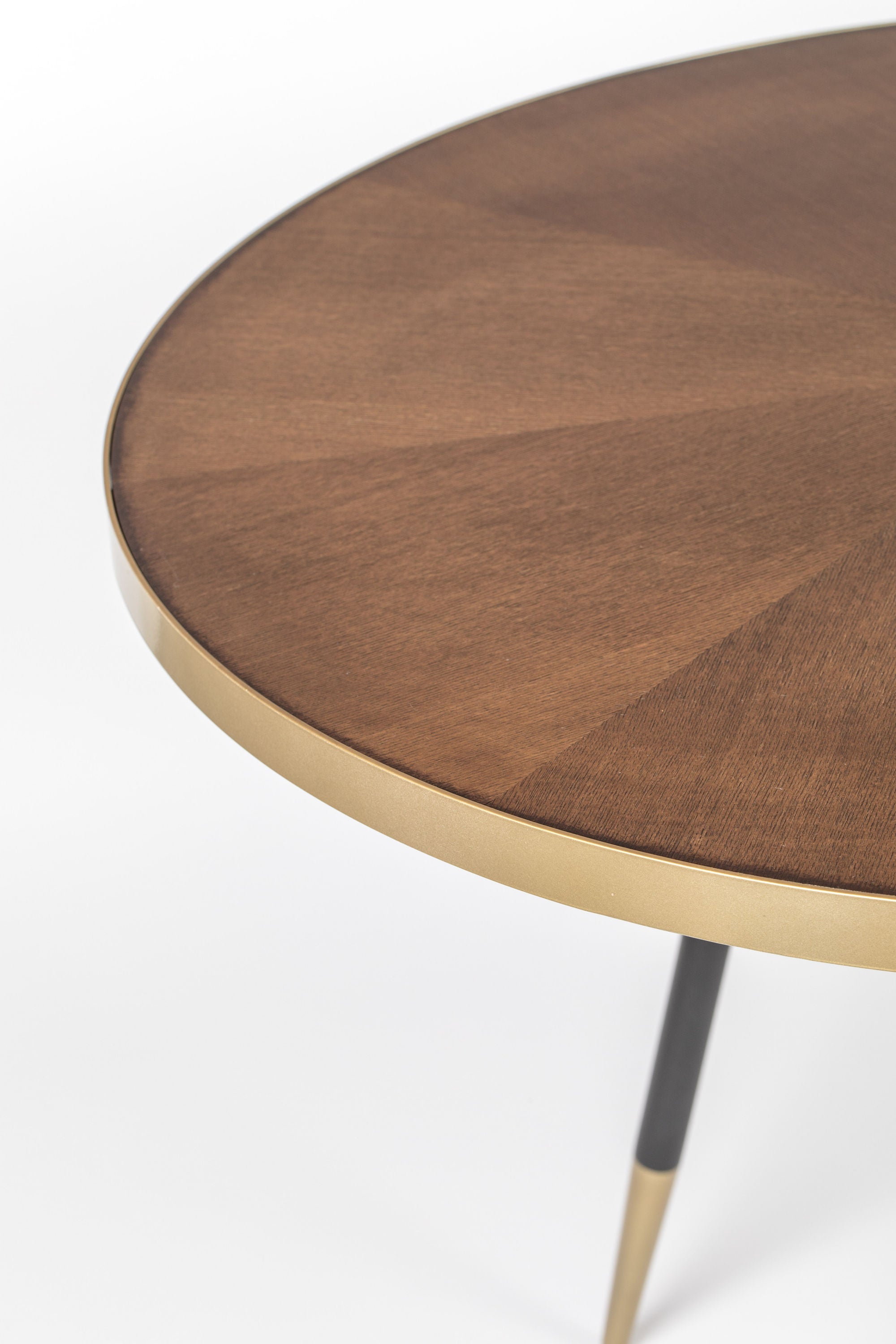 Denise Brown Wood & Gold Oval Dining Table 180cm